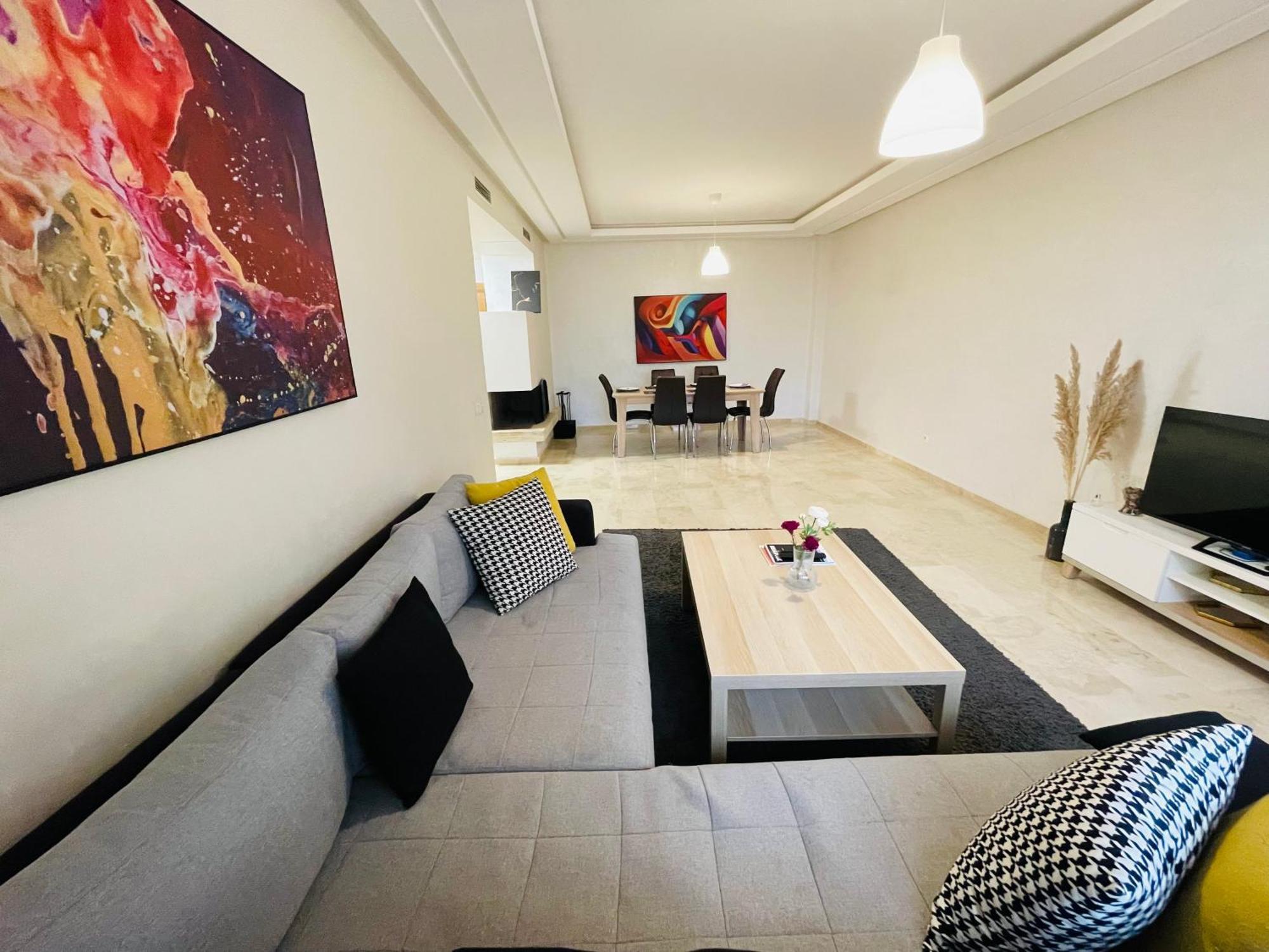 Chic & Cosy Flat Near Airport Lockbox Fast Wifi Apartman Nouaceur Kültér fotó